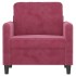 Sillón de terciopelo rojo tinto 60