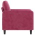 Sillón de terciopelo rojo tinto 60