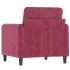 Sillón de terciopelo rojo tinto 60