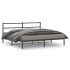 Estructura cama sin colchón con cabecero metal negro 180x200