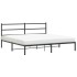 Estructura cama sin colchón con cabecero metal negro 180x200