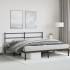 Estructura cama sin colchón con cabecero metal negro 180x200