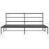 Estructura cama sin colchón con cabecero metal negro 180x200