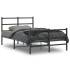 Estructura cama sin colchón con estribo metal negro 120x200