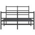 Estructura cama sin colchón con estribo metal negro 120x200