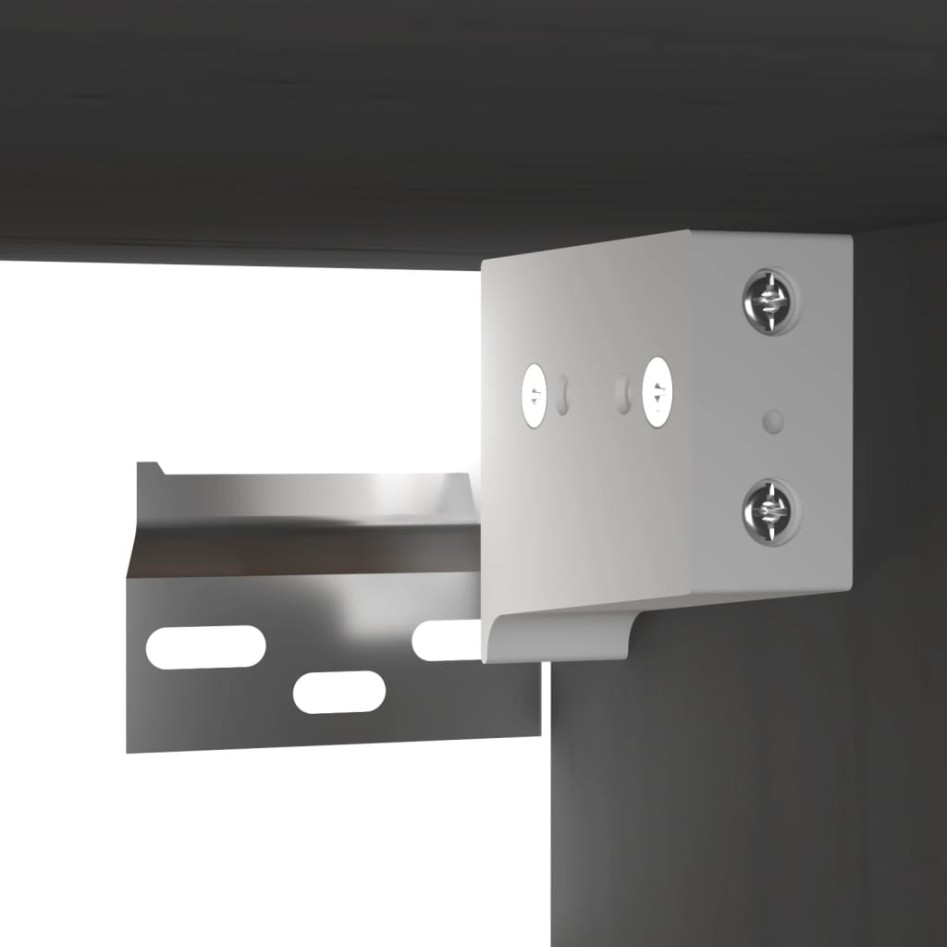 Armarios de pared 2 uds madera maciza de pino gris 60x30x30