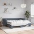 Sofá cama nido con colchón terciopelo gris oscuro 90x190