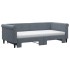 Sofá cama nido con colchón terciopelo gris oscuro 90x190