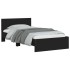 Estructura cama con cabecero madera ingeniería negro 100x200
