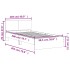 Estructura cama con cabecero madera ingeniería negro 100x200