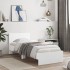 Estructura cama con cabecero madera ingeniería blanco 90x200