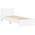 Estructura cama con cabecero madera ingeniería blanco 90x200