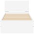 Estructura cama con cabecero madera ingeniería blanco 90x200