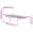 Estructura cama con cabecero madera ingeniería blanco 90x200