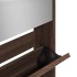 Mueble zapatero y espejo 5 niveles roble marrón 63x17x169,5