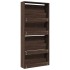 Mueble zapatero con espejo 4 niveles roble marrón 63x17x134