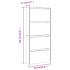 Mueble zapatero con espejo 4 niveles roble marrón 63x17x134