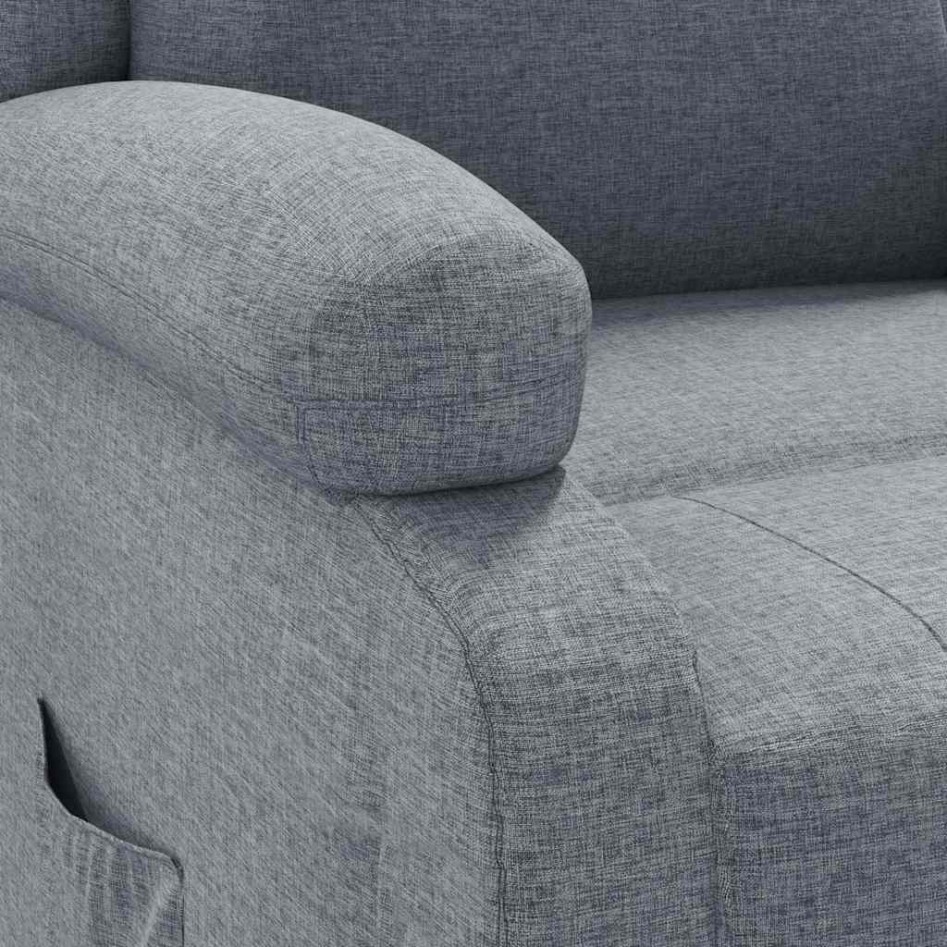 Sillón reclinable de tela gris
