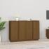 Aparador de madera maciza de pino marrón miel 120x35x80