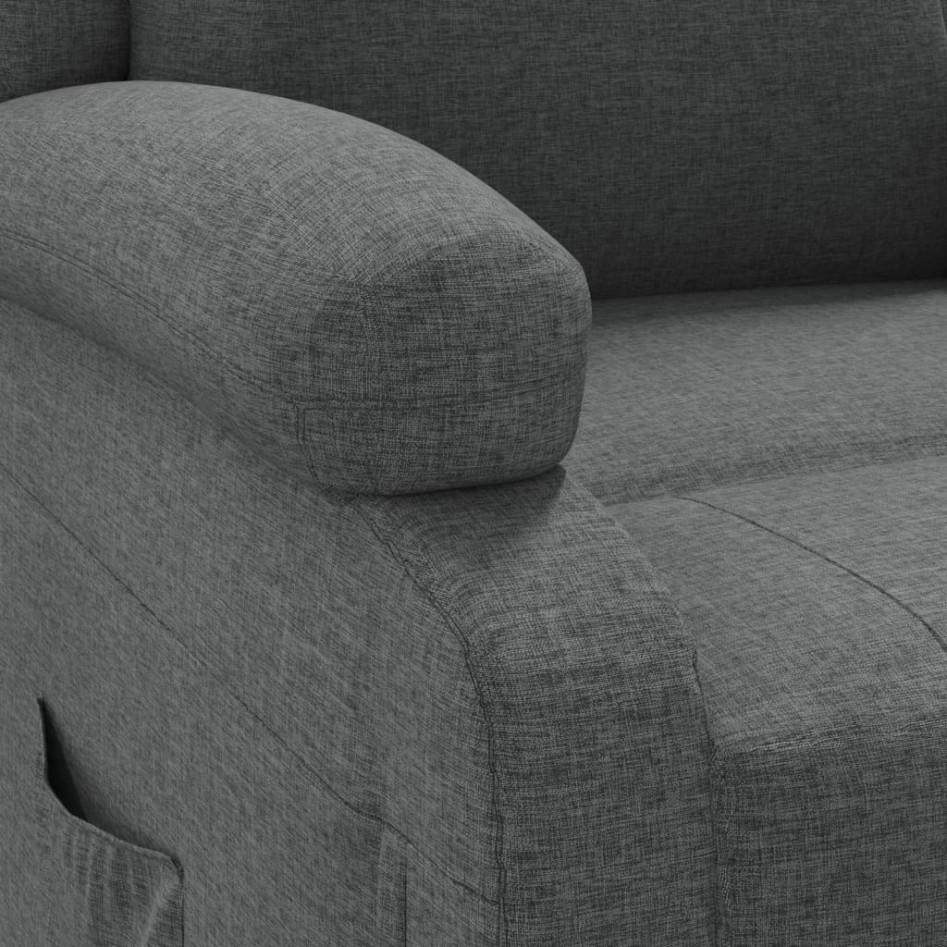 Sillón reclinable de tela gris
