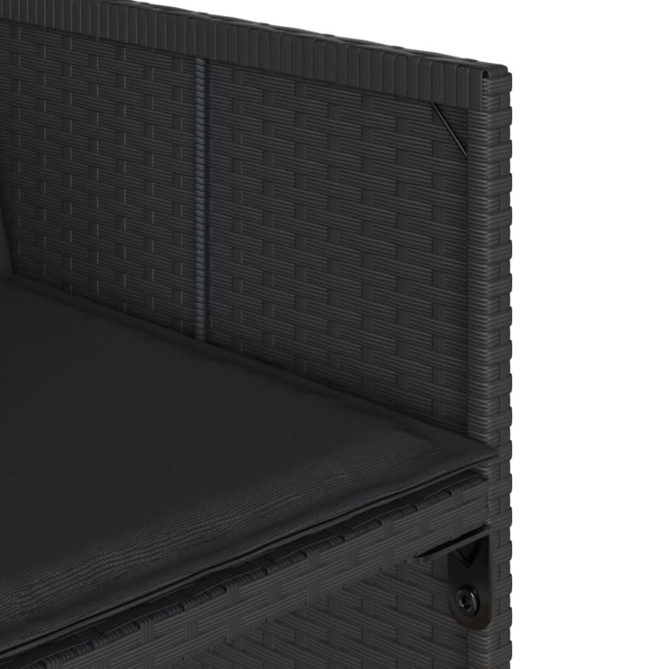 Set de comedor de jardín 7 pzas y cojines ratán sintético