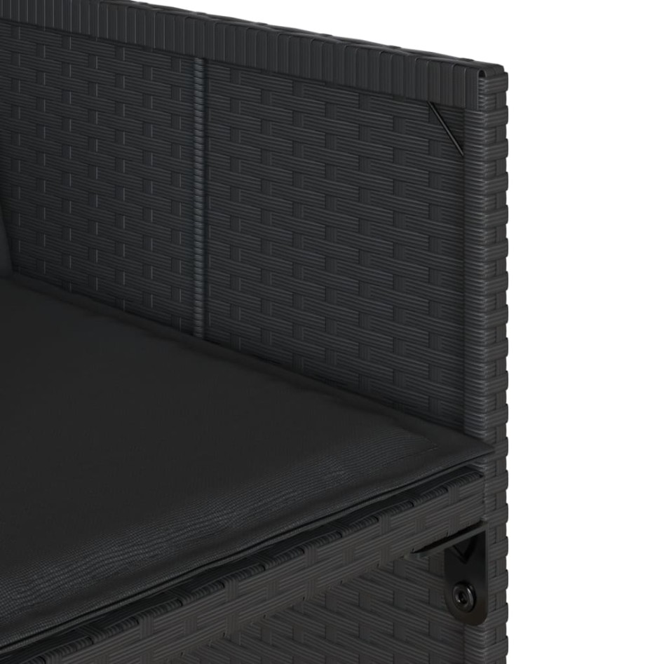 Set de comedor de jardín 9 pzas y cojines ratán sintético