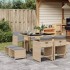Set comedor de jardín 9 pzas con cojines ratán sintético
