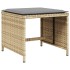 Set comedor de jardín 9 pzas con cojines ratán sintético