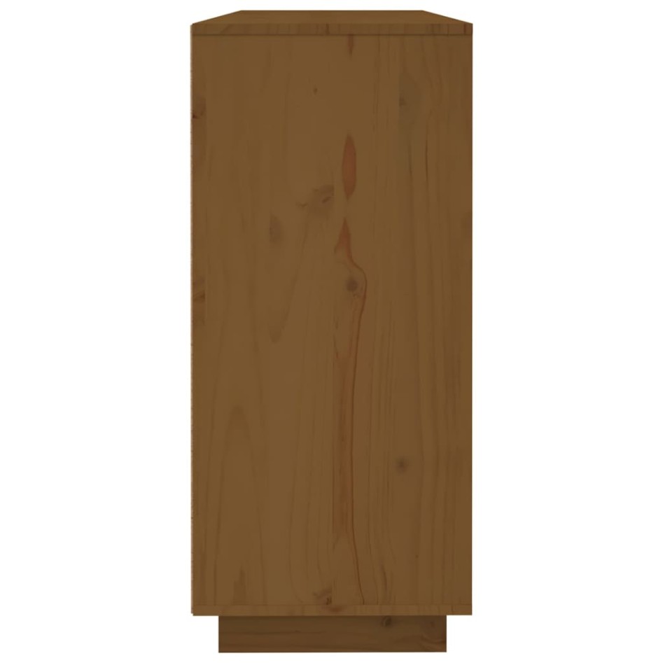 Aparador de madera maciza de pino marrón miel 120x35x80