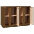 Aparador de madera maciza de pino marrón miel 120x35x80