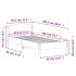 Estructura de cama sin colchón madera maciza de pino 90x200