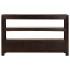 Mueble para TV madera maciza acacia marrón oscuro 90x30x55