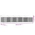 Jaula de perros techo y puertas acero galvanizado gris 10x2x2