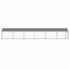 Jaula de perros techo y puerta acero galvanizado gris 12x2x2