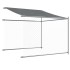 Jaula de perros techo y puerta acero galvanizado gris 12x2x2