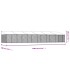 Jaula de perros techo y puerta acero galvanizado gris 12x2x2