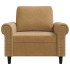 Sillón de terciopelo marrón 60