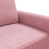 Sofá de 3 plazas terciopelo rosa 180