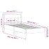 Estructura de cama sin colchón madera maciza de pino 90x200