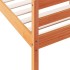 Cama sin colchón madera maciza de pino marrón cera 140x200