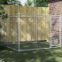 Jaula de perros con puerta acero galvanizado gris 2x2x1,5