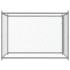 Jaula de perros con puerta acero galvanizado gris 2x2x1,5