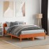 Estructura de cama sin colchón madera maciza marrón 120x190