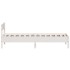 Estructura de cama sin colchón madera de pino blanca 90x200