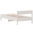 Estructura de cama sin colchón madera de pino blanca 90x200
