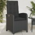Sillón reclinable de jardín con cojines ratán sintético