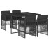 Set de muebles jardín 5 pzas con cojines ratán sintético