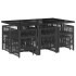 Set de comedor jardín 11 pzas con cojines ratán sintético