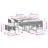 Set comedor de jardín 11 pzas y cojines ratán sintético