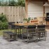 Set comedor jardín 9 pzas y cojines ratán sintético